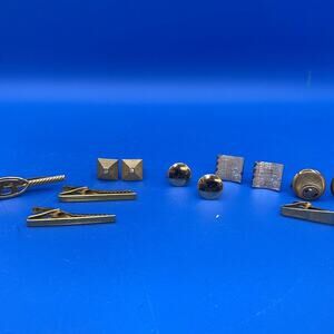 Vintage Tie Clips, Cufflinks. 8lot. (I2)